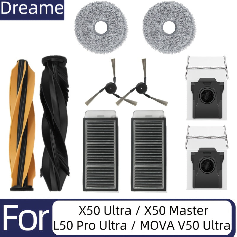 Dreame X50 Ultra X50 Master L50 Pro Ultra MOVA V50 Ultra uchun qismlar: Asosiy yon cho'tka, Filtr, Mopa sumkasi