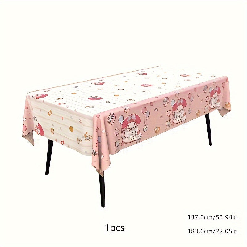 Set de suministros para fiesta Hello Kitty Platos, vasos, tenedores, cucharas y mantel desechables para decoraciones de cumpleaños