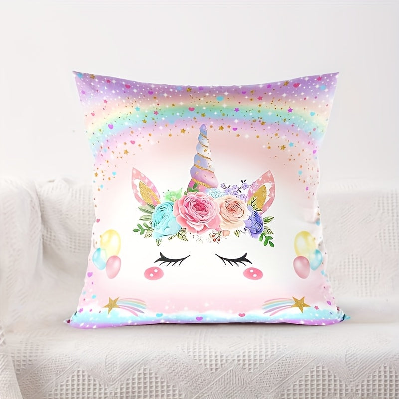 Mermaid Tail Pillowcase Soft Peach Polyester Zippered Cushion Cover Purple Sea Creatures