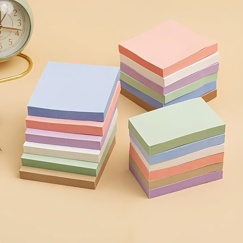 Set of 300 Morandi Color Sticky Notes with Hand-Tearable Square Design
