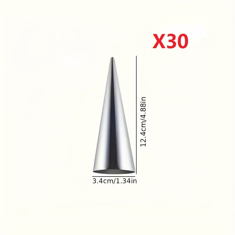 Stainless Steel Ice Cream Mold 16pcs for Crispy Pastry Cream Cones