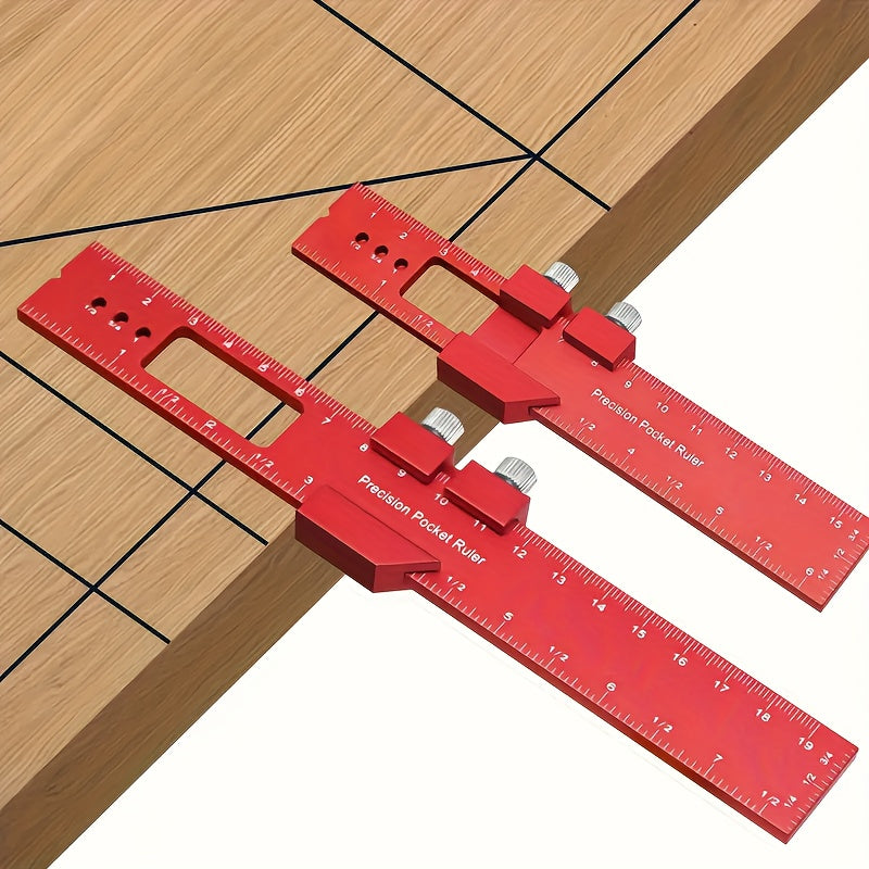 Aluminum T-Shaped Ruler for Woodworking Multi-Function Marking and Measuring