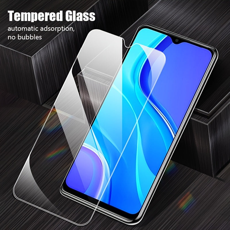 3Pcs Tempered Glass Screen Protectors for Xiaomi Redmi Series HD Clear Shatterproof Easy Install 2.5D Arc Edge