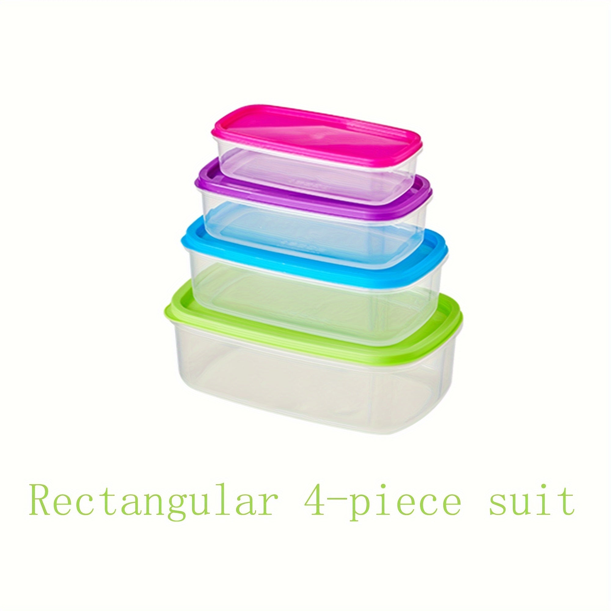 Set de recipientes para almacenamiento de alimentos frescos, tapas reutilizables, refrigerador y embalaje para almuerzo