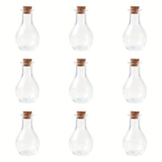 Set of 2 Clear Glass Jars with Cork Lids for Bead and Craft Storage