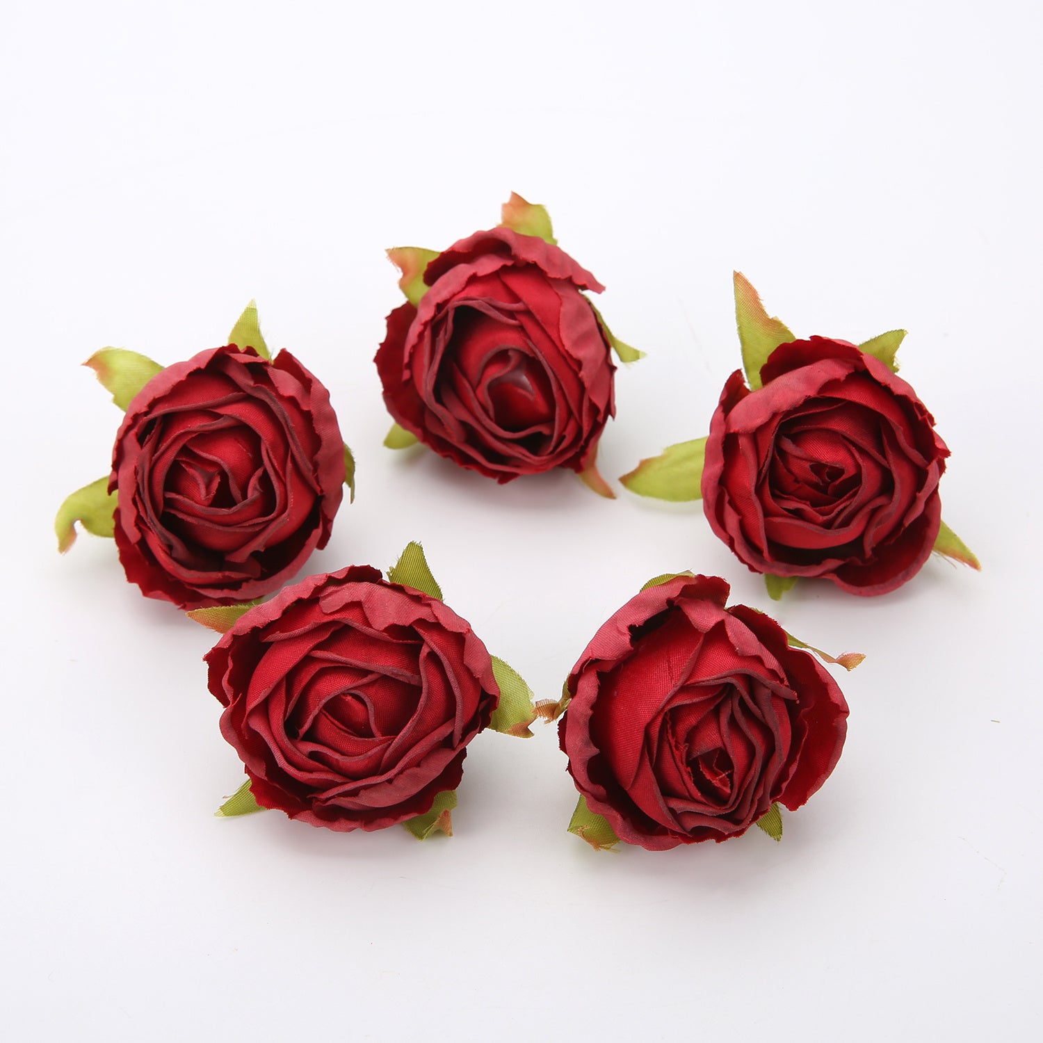 10 Pieces Silk Rose Tea Buds for Wedding Bouquets and Christmas Decorations