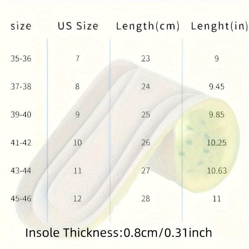 5 pares de plantillas con soporte arqueado, transpirables, con absorción de impactos y tecnología de confort