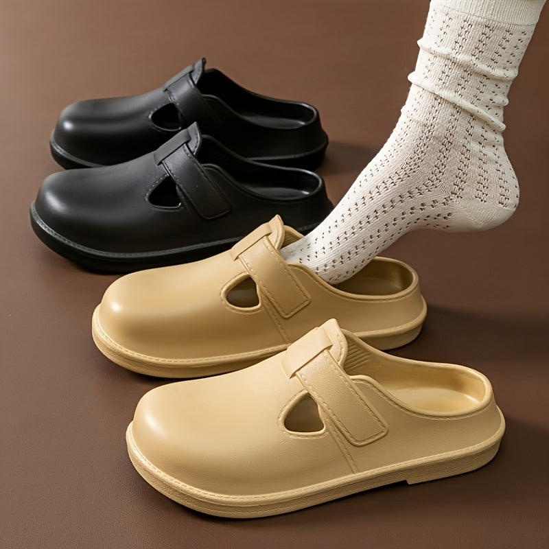 Women's Minimalist One-Hole Slide Shoes Casual Lightweight Comfortable Black