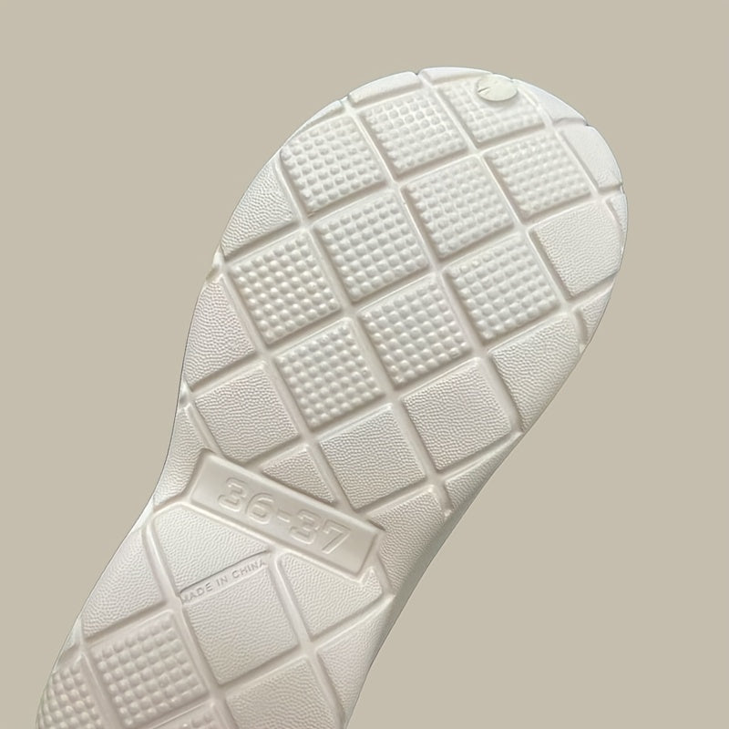 Women's Rain Boots Soft EVA Mid-Heel Slip-On Closed-Toe Waterproof Shoes