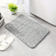 Cobblestone Memory Foam Bath Mat Non-Slip Quick-Dry Bathroom Rug
