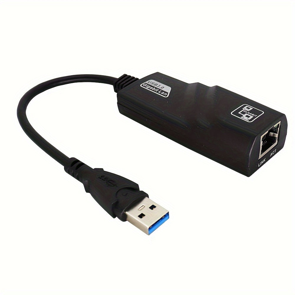 USB 3.0 Ethernet adapteri PC/Laptop uchun, 1000Mbps/100Mbps tezliklarni qo'llab-quvvatlaydi, Smartthings bilan mos keladi, USB orqali quvvatlanadi, ishlash voltaji ≤36V.