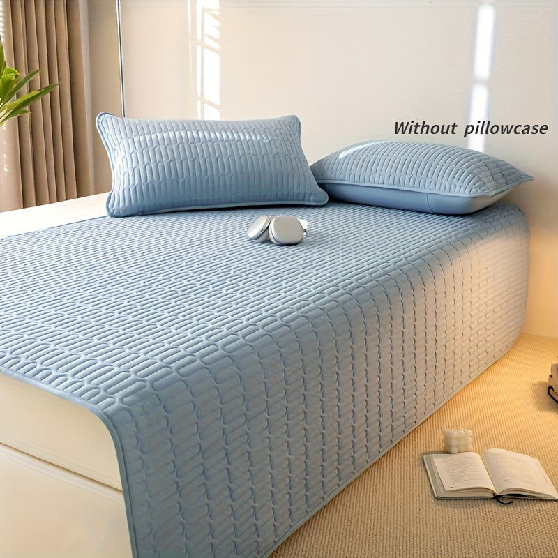 Ультратонкий матрасник с водонепроницаемой защитой - стильный однотонный дизайн, идеален для спальни и общежития, подходит для односпальных и двуспальных кроватей, рекомендуется ручная стирка - наволочка продается отдельно