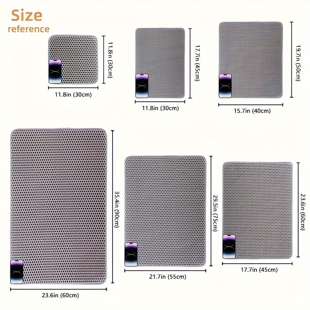 Double Layer EVA Cat Litter Mat Non-Slip Waterproof Large