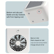 Portable USB Rechargeable Desktop Cooling Fan with Water Spray and 2-Speed Settings