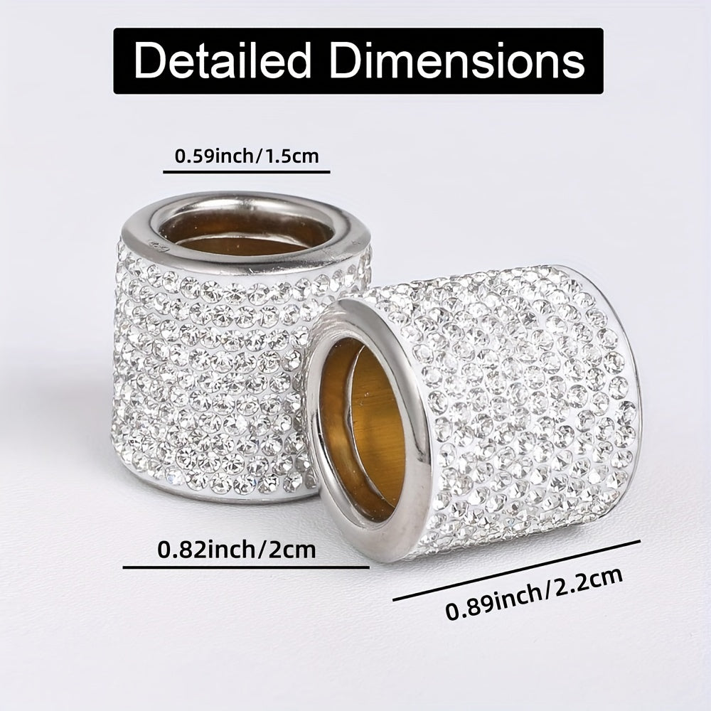 Car Interior Crystal Rhinestone Headrest Collar Ring SUV Truck Decor