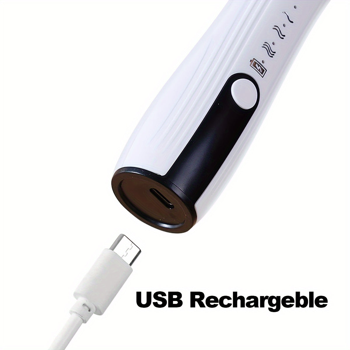 Electric Rechargeable Whisk for Eggs and Coffee, Double Head, 8000 RPM