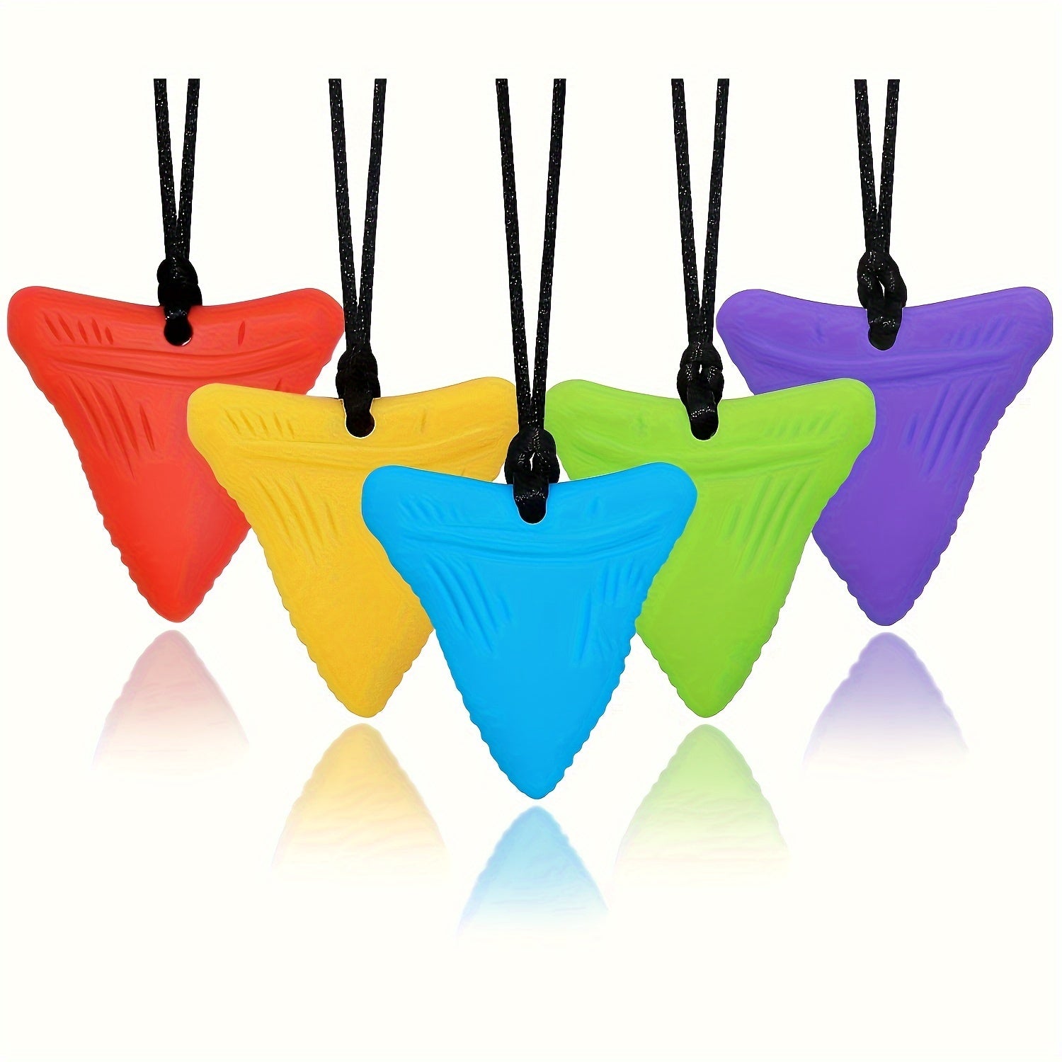 Teething Pendant Necklace 3-5pcs Food Grade Soft Funny Baby Teether