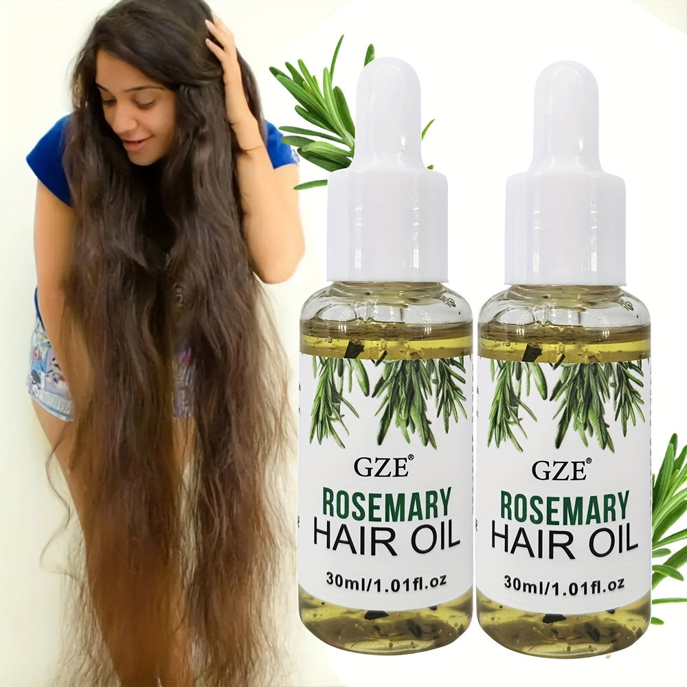 Rosemary Hair and Scalp Oil Moisturizes Strengthens All Hair Types Set of Two