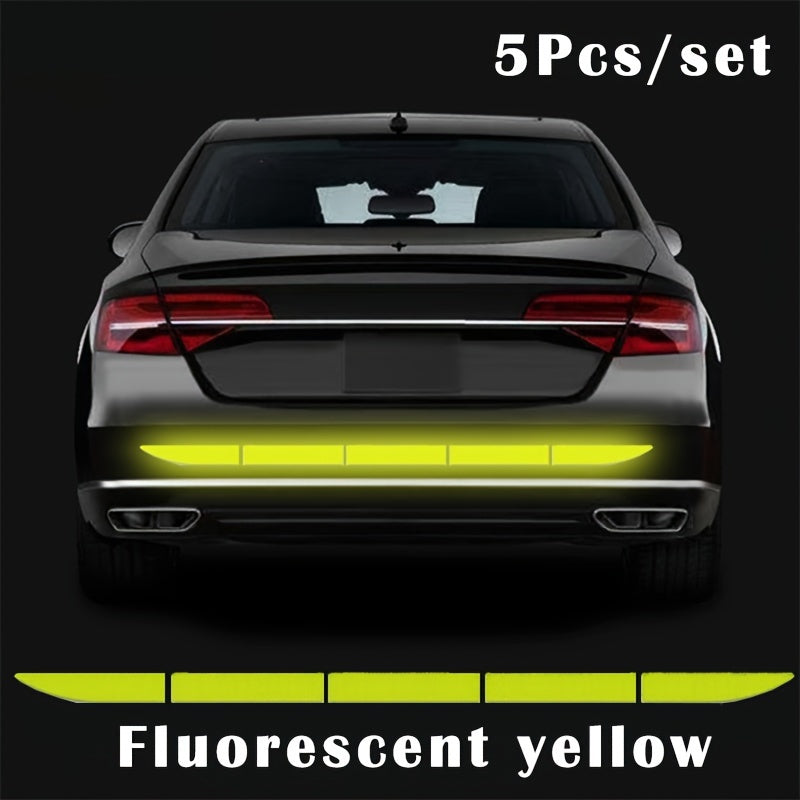 5Pcs Car Reflective Warning Stickers Rear Collision Prevention Safety Cover