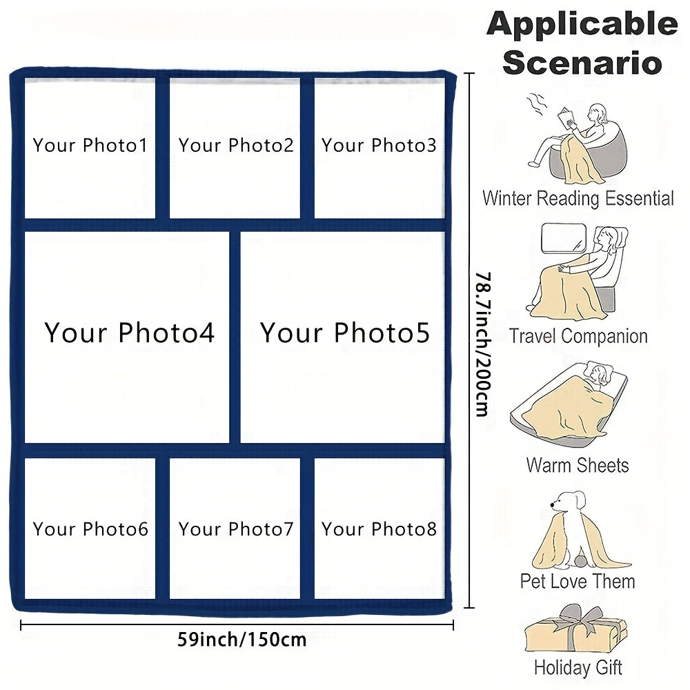 Индивидуальное фланелевое одеяло с фотографией, мягкое теплое одеяло с памятью для пар, семей, дивана, кровати, кемпинга