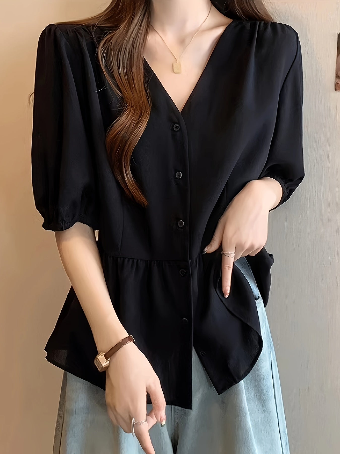 Кардиган для женщин больших размеров, повседневный, с коротким рукавом, рубашка-топ