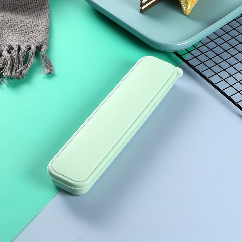 Organizador de cubiertos de plástico portátil para viajes y almacenamiento en la cocina