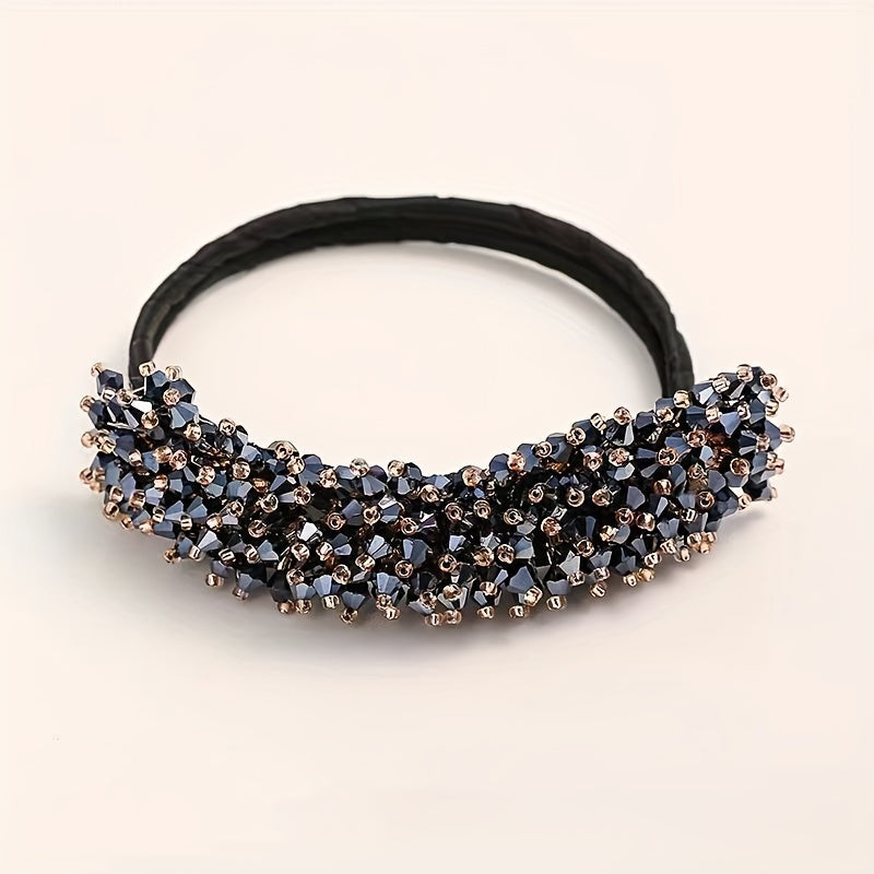 Elastic Crystal Hair Tie for Women Sparkling Rhinestone Decorative Hair Loop Stylish Hair Accessory