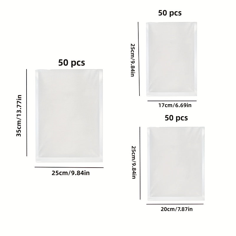 100pcs Vacuum Sealing Bags Set in 3 Sizes for Food Preservation