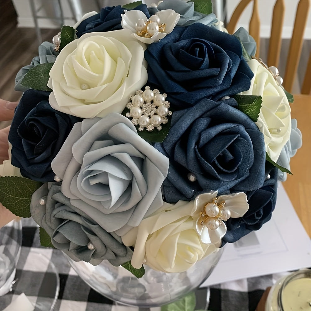 Vintage-Inspired Flower-Shaped Jewelry Components Set with Faux Pearls and Rhinestones for DIY Jewelry and Embellishments