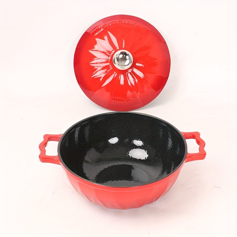 Enamelled Cast Iron Pot 78oz 138oz 169oz Non-Stick for Rice Sauces Induction