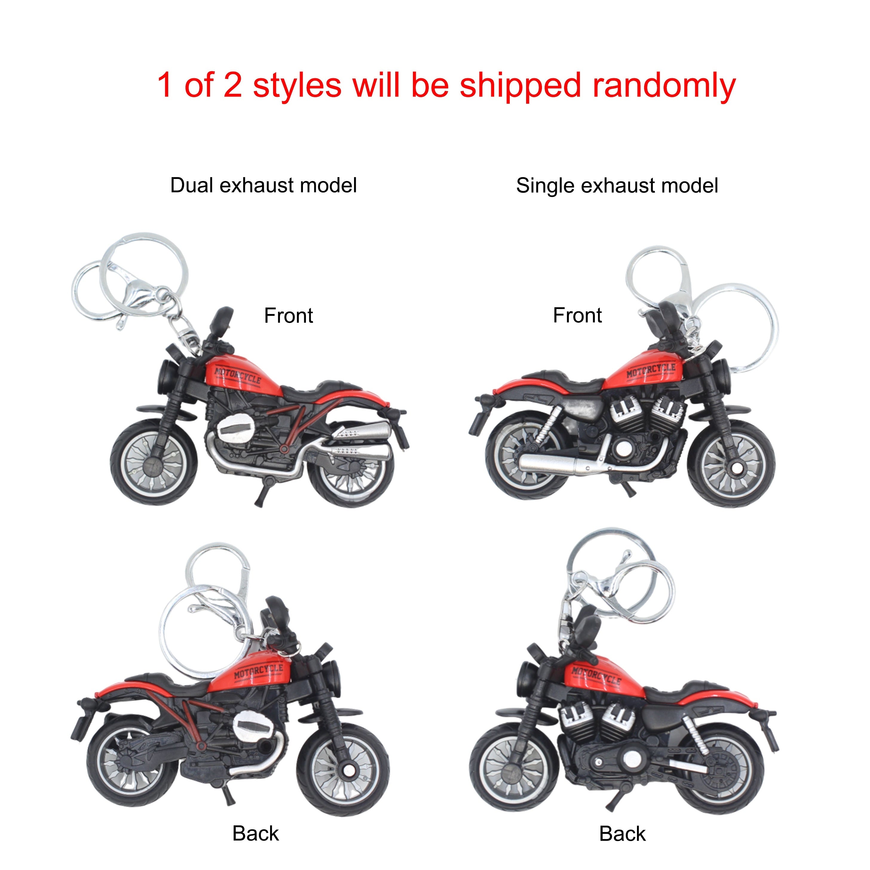 Mini Motorcycle Model Car Keychain Trendy Key Holder Stylish Keyring for Men Women