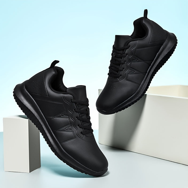 Women's Black Slip-Resistant Chef Shoes for Kitchen and Work