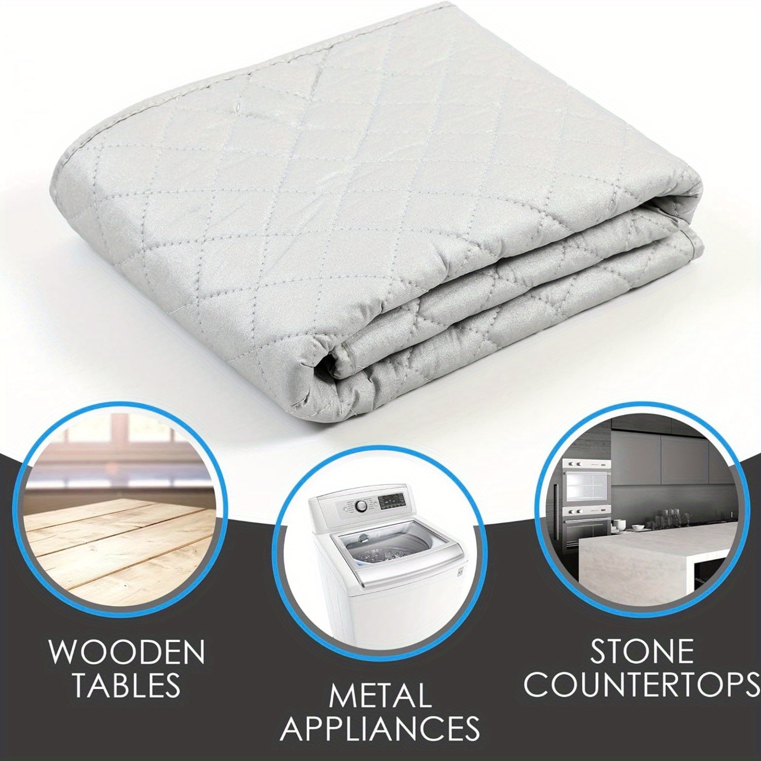 Elektr energiyasini talab qilmaydigan, sayohat va uyda foydalanish uchun qulay bo'lgan, ko'chma dazmol matosi, ko'chma dazmol qilish uchun qayta ishlatiladigan issiqqa chidamli mato bilan ta'minlangan. Dazmol taxtasi yoki plitasi kerak emas.