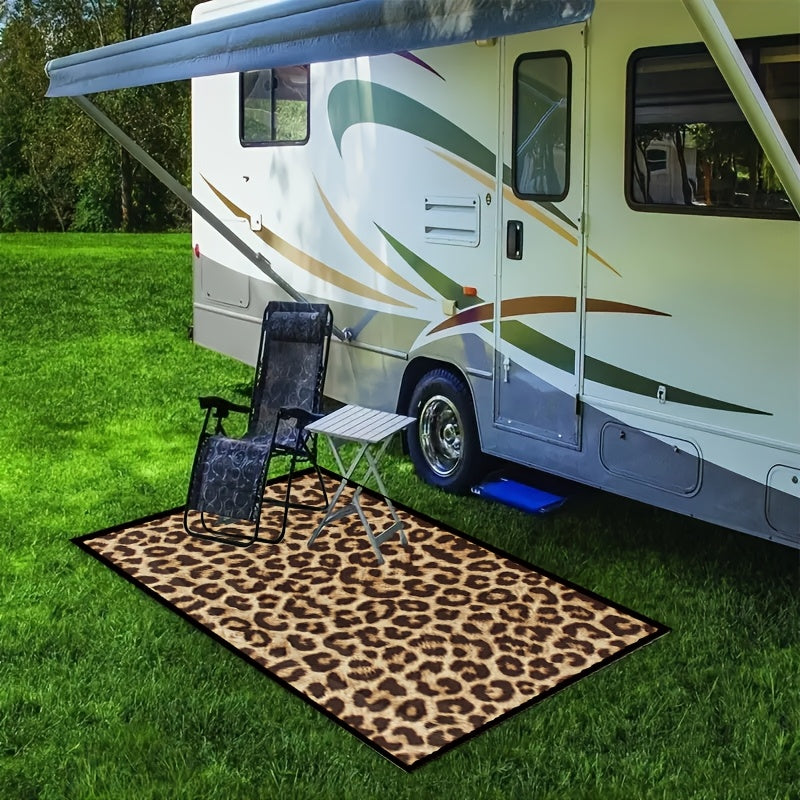 Leopard Print Non-Slip Floor Mat Absorbent Rug for Kitchen Bathroom Entry