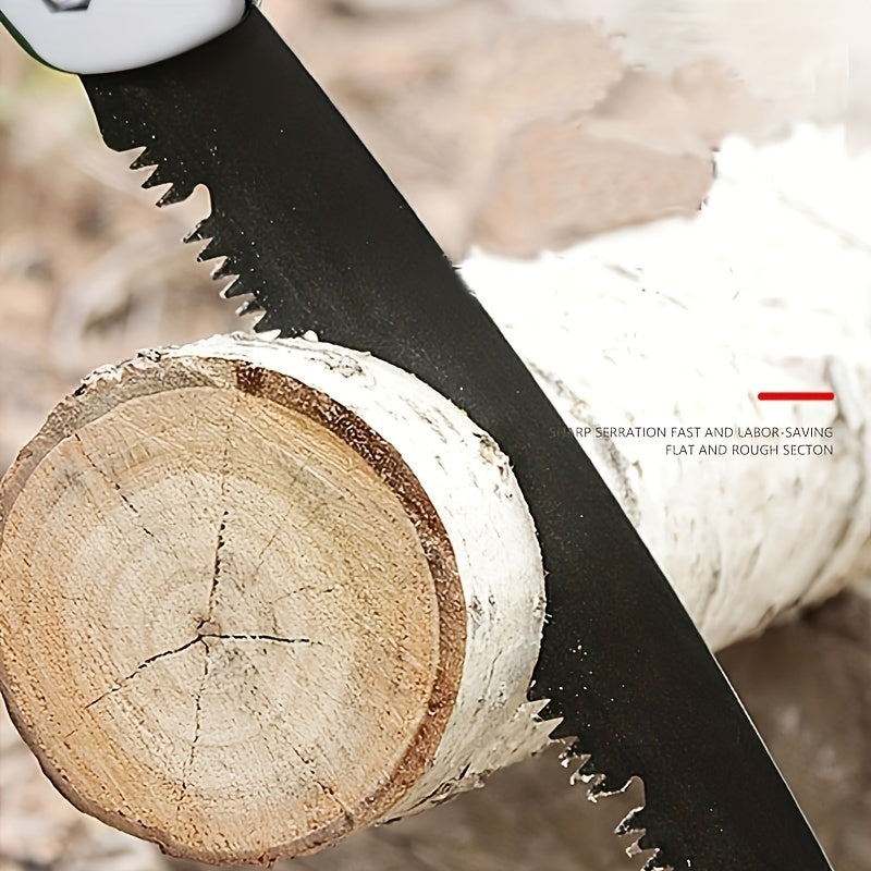 Sierra de mano plegable con hoja de acero aleado y mango ergonómico para jardinería y poda