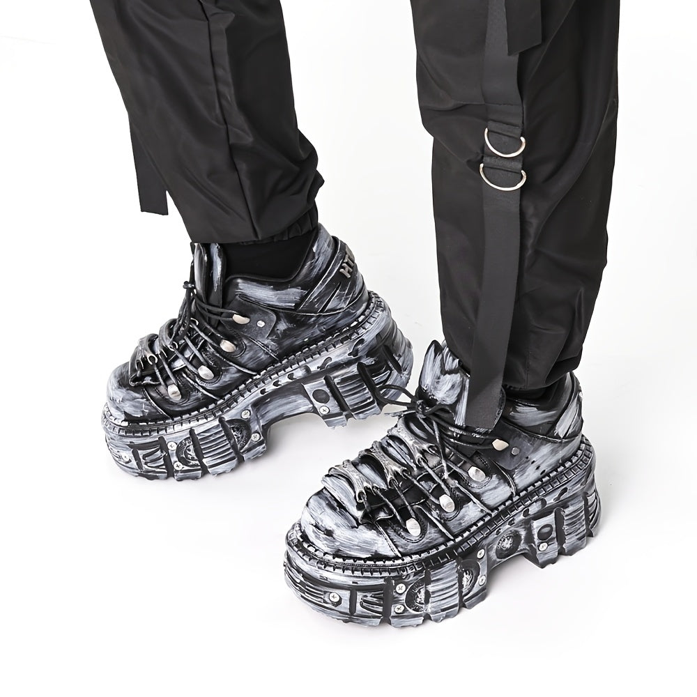 Women's EVA Platform Short Boots Y2K Goth Style Mid Calf Shoes