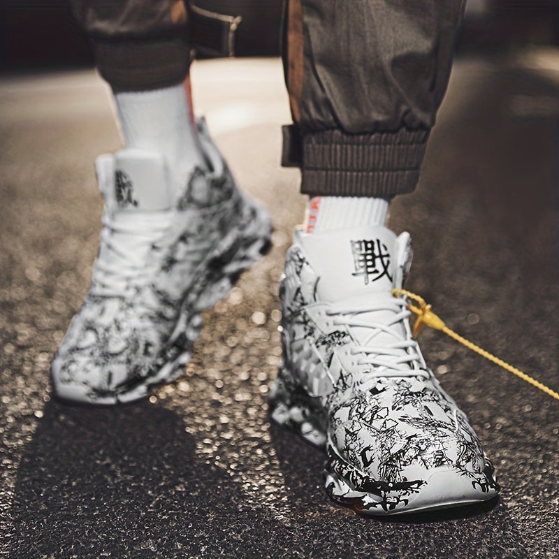 Men's Mesh Camouflage Sneakers for Jogging Tennis and Gym Breathable Shock Absorbing