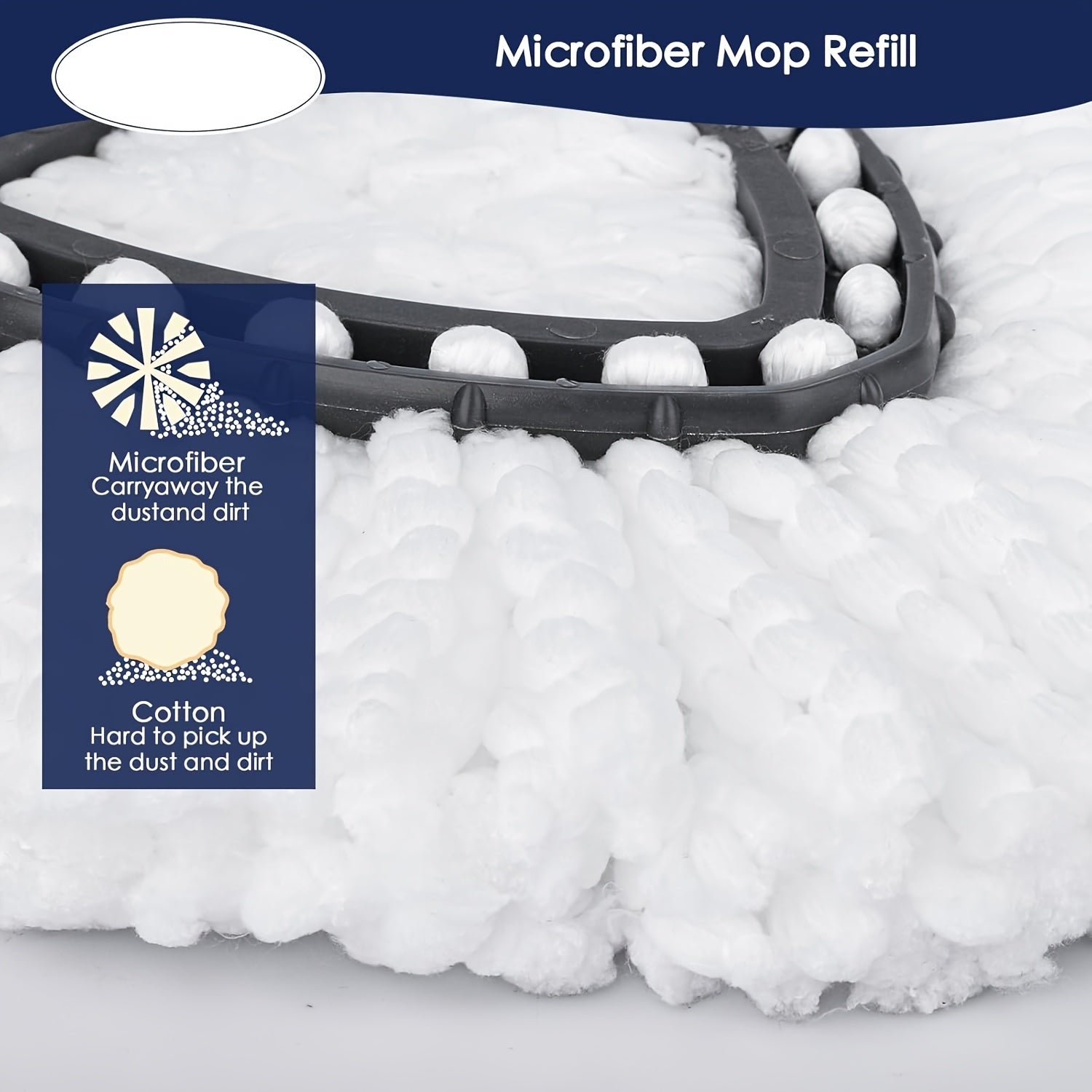 Eng yaxshi tanlov: Ocedar EasyWring mopi uchun 4 ta spin mop almashtirish boshliqlari to'plami - Mikrofiberga mos boshliqlar