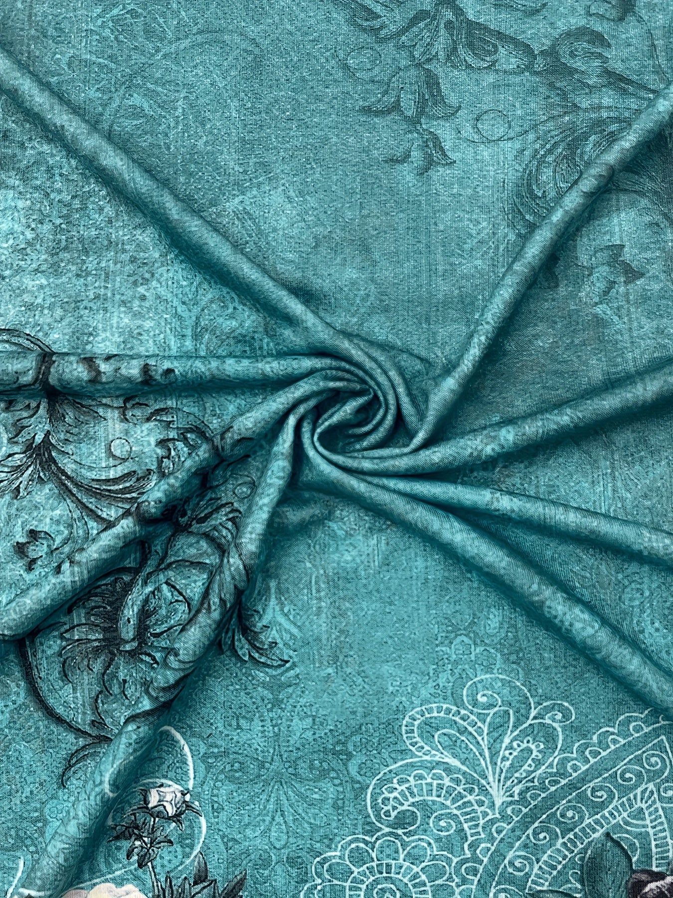 Толстовка женская с цветочным принтом, на молнии, с длинными рукавами, большого размера