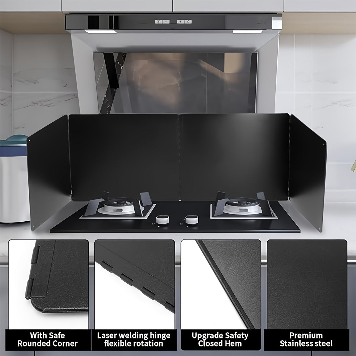 Stainless Steel Foldable Splatter Guard for Stove Top and Frying Pan