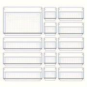 7/14 Pcs Clear Plastic Drawer Organizer Sets for Kitchen Bathroom Office