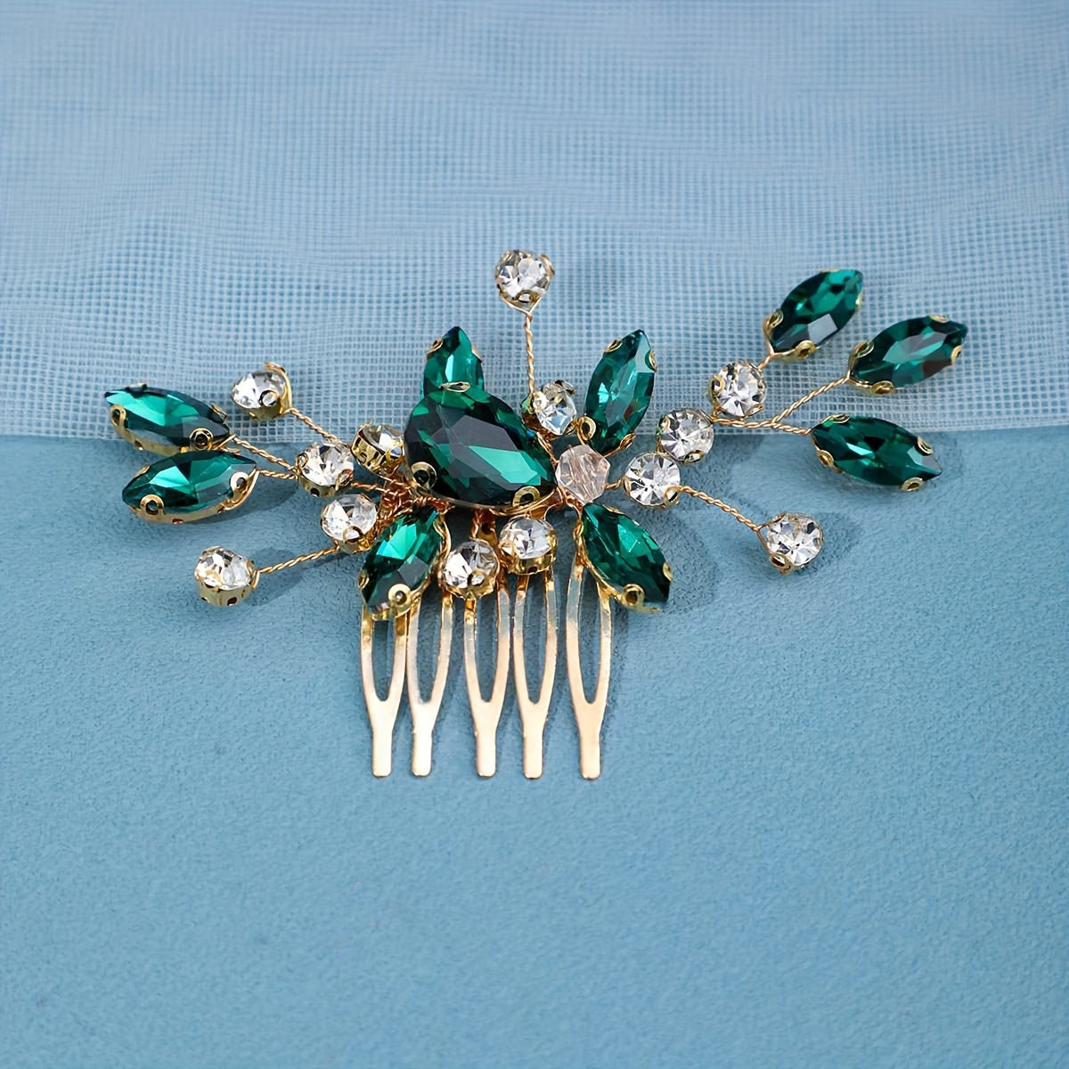Rhinestone Bridal Hair Comb Wedding Hair Accessory for Updo Hairstyles