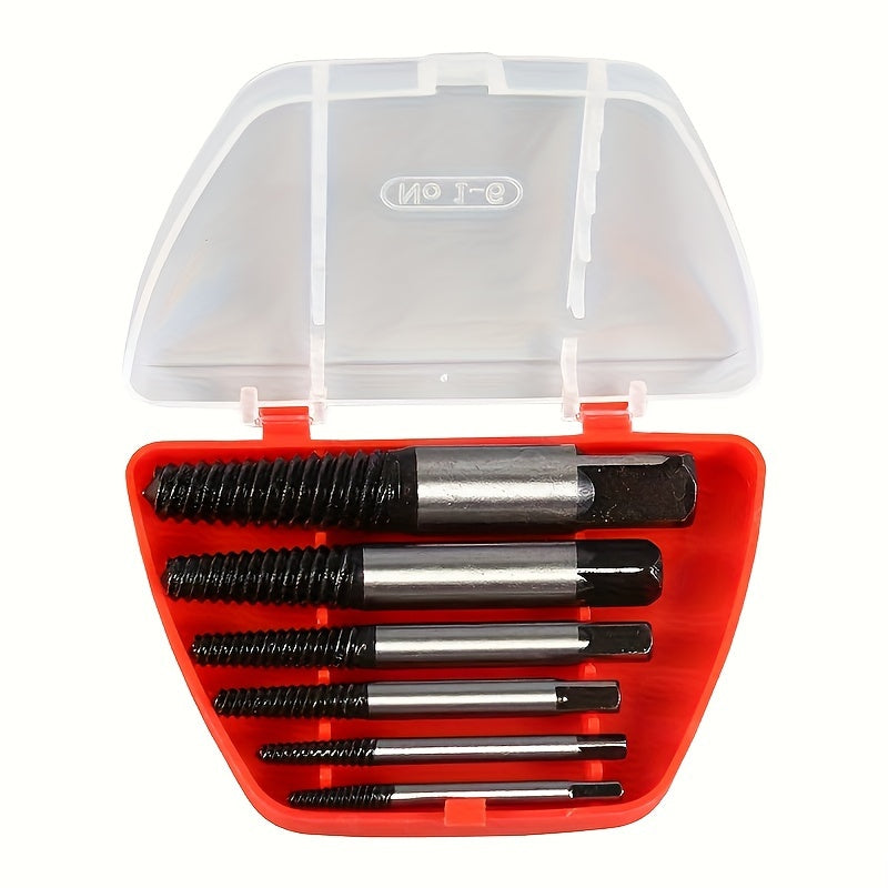 Karbon po'lat vintni chiqaruvchi to'plam 5 yoki 6 ta qism, ikki tomonlama buzilgan vintni olib tashlash uchun