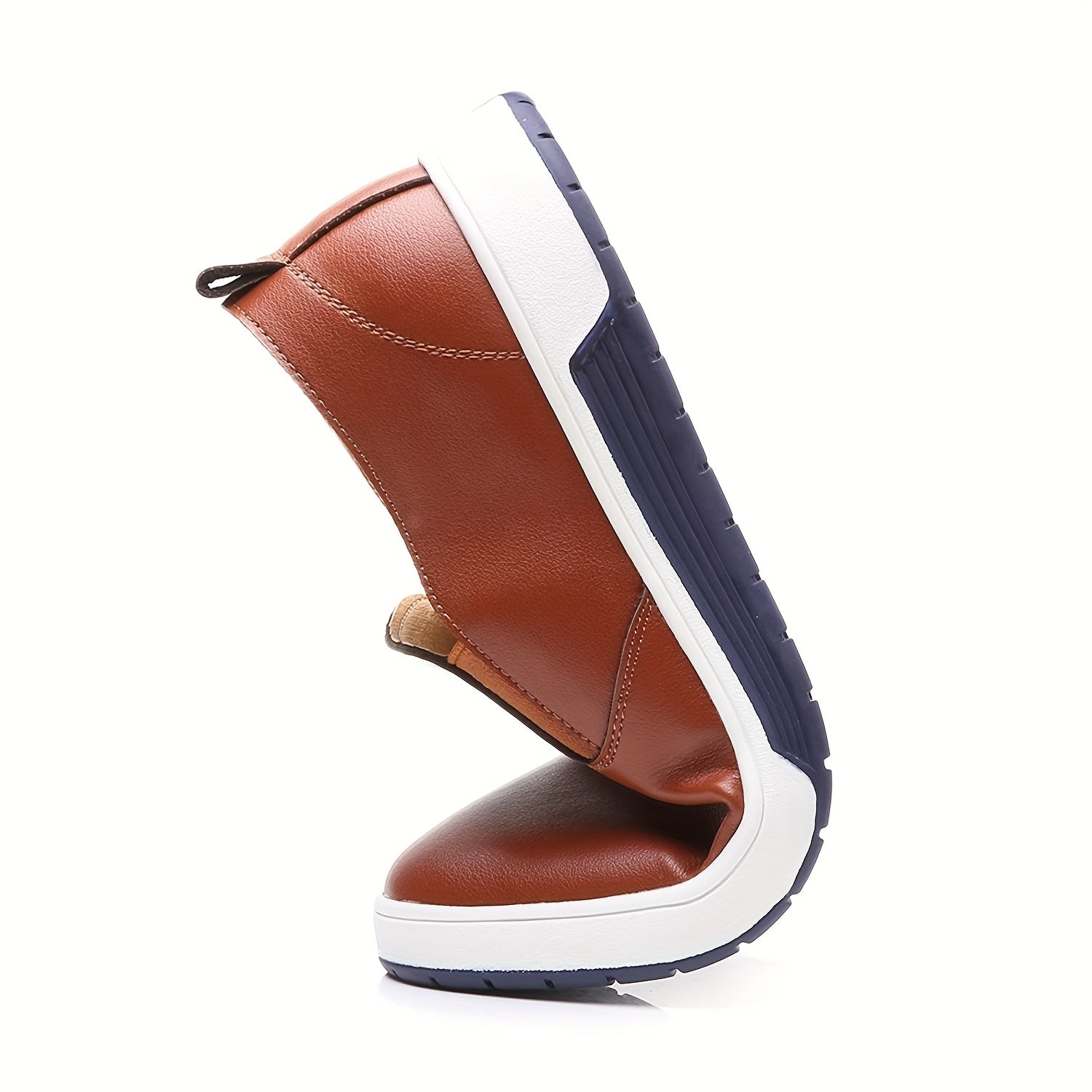 Men's Slip-On Loafers Casual Solid Color Rubber Sole Comfortable Shoes for Fall Spring Summer Winter