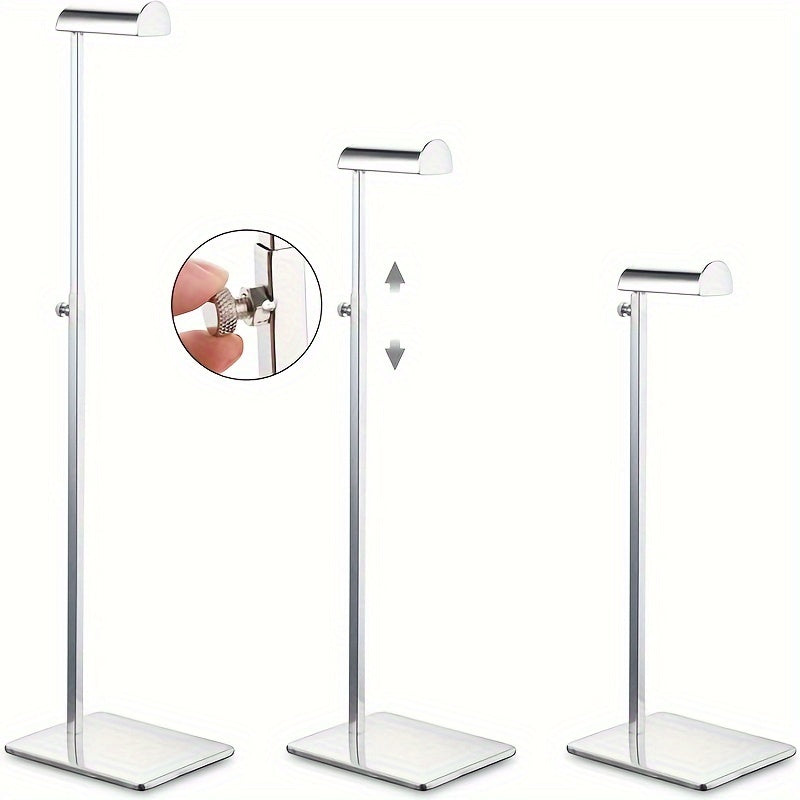 Adjustable Stainless Steel Hanging Display Rack for Clothing and Wallets
