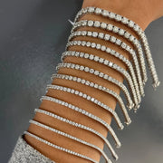 VVS Moissanite Tennis Bracelet for Women 3mm Yellow Silvery Jewelry