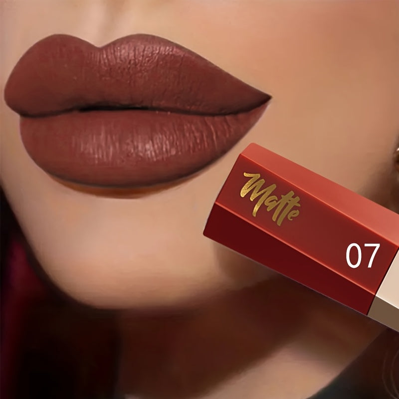 Tinte de labios mate impermeable para mujer, de larga duración, con acabado nude