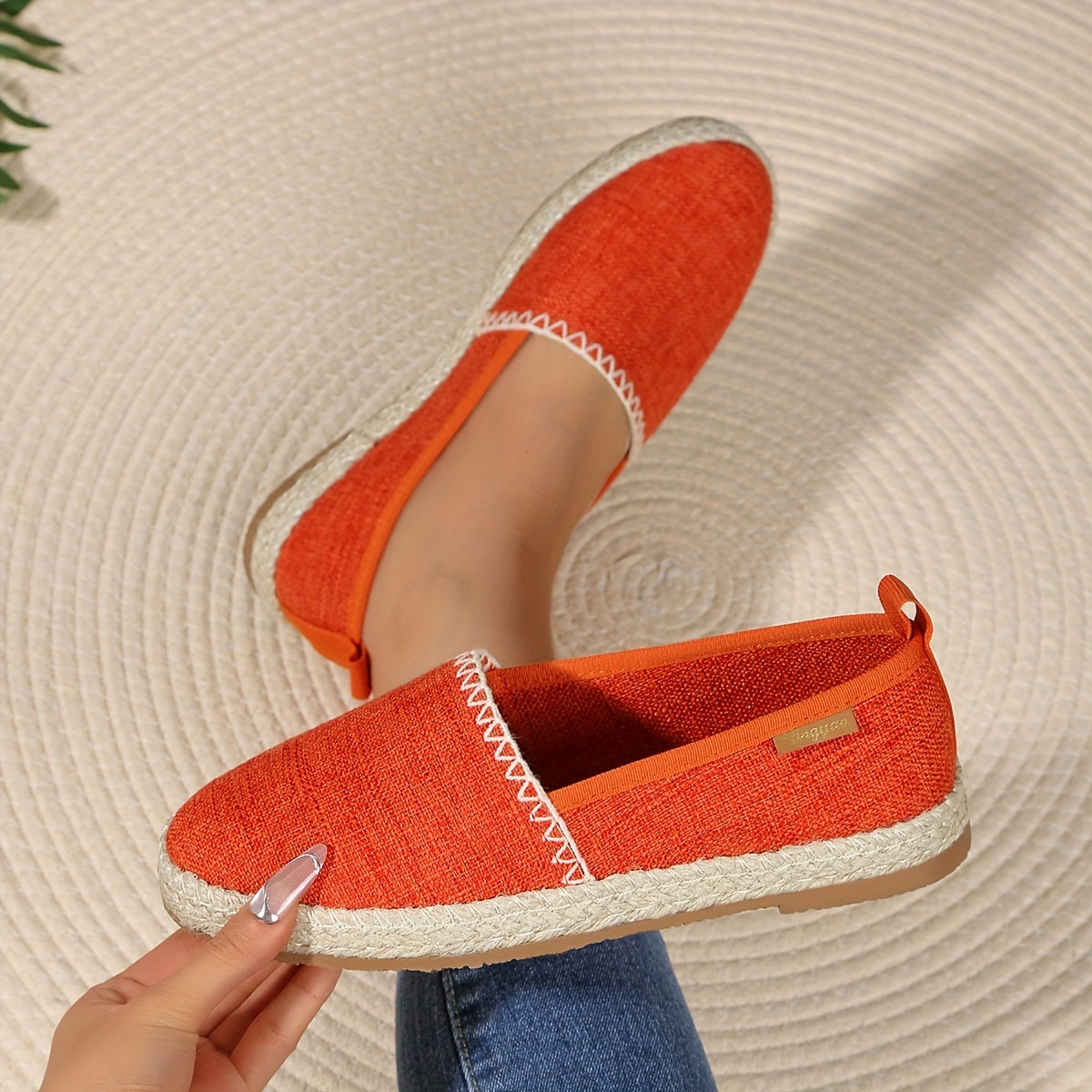 Women's Slip-On Loafers Beige Ivory Light Brown Cushioned Sole Casual Office Shoes