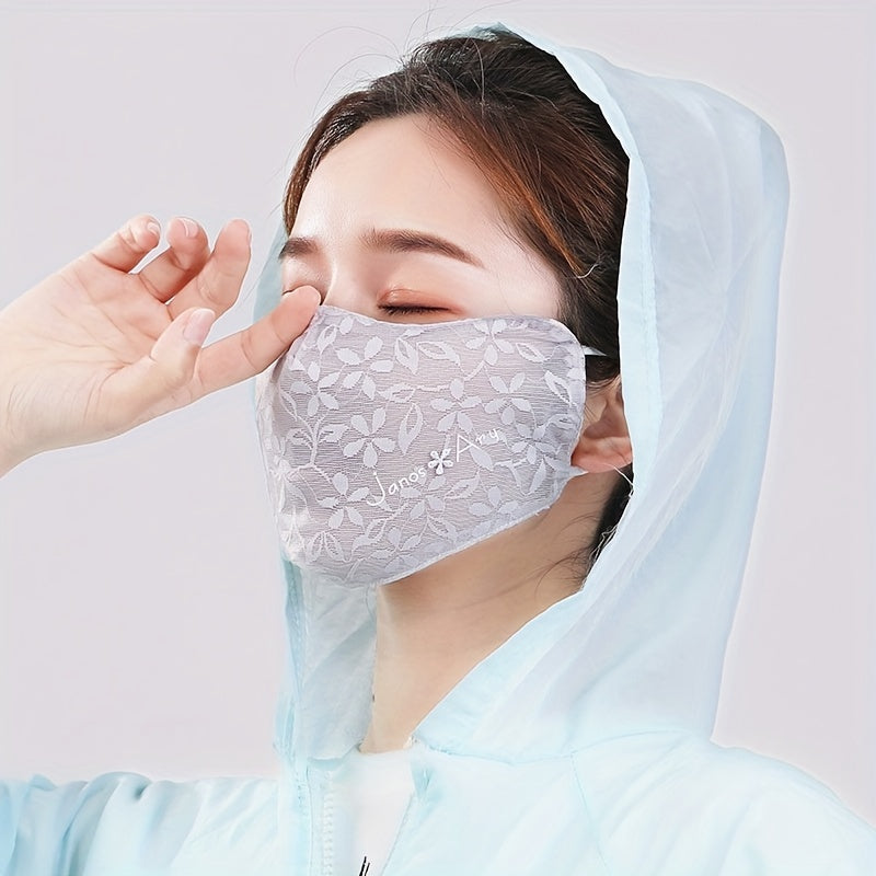 Women’s UV Protection Face Mask Breathable Ice Silk Summer Thin Eye Mask Pack of 1-5