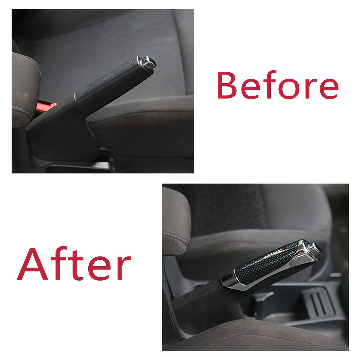Car Handbrake Cover Carbon Fiber Style for Vehicle Interior Accessories